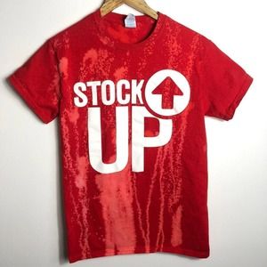 Stock up bleach dye graphic tee small